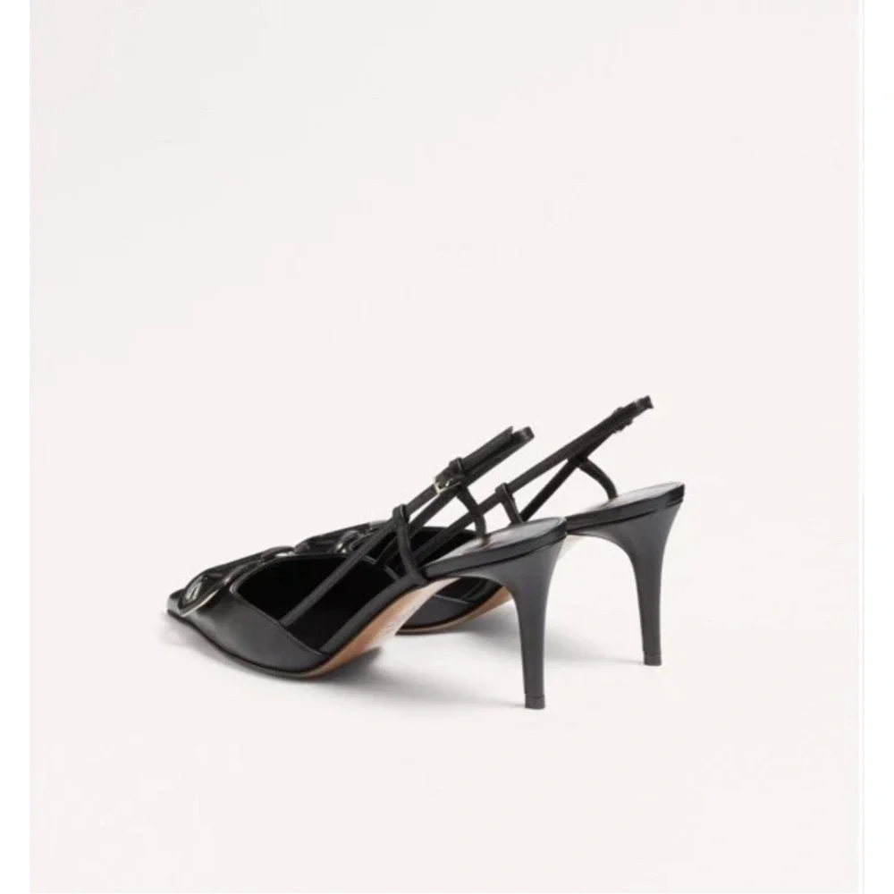 Valentino Black Slingback Heels with Buckle Detail - Picture 5 of 8